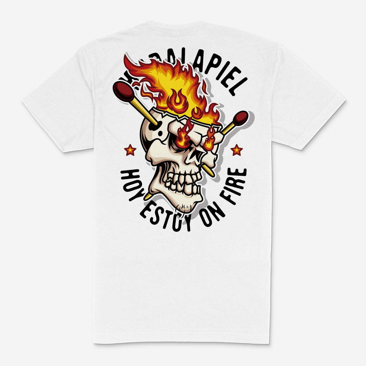Camiseta ESTOY ON FIRE Tattoo Unisex Espalda
