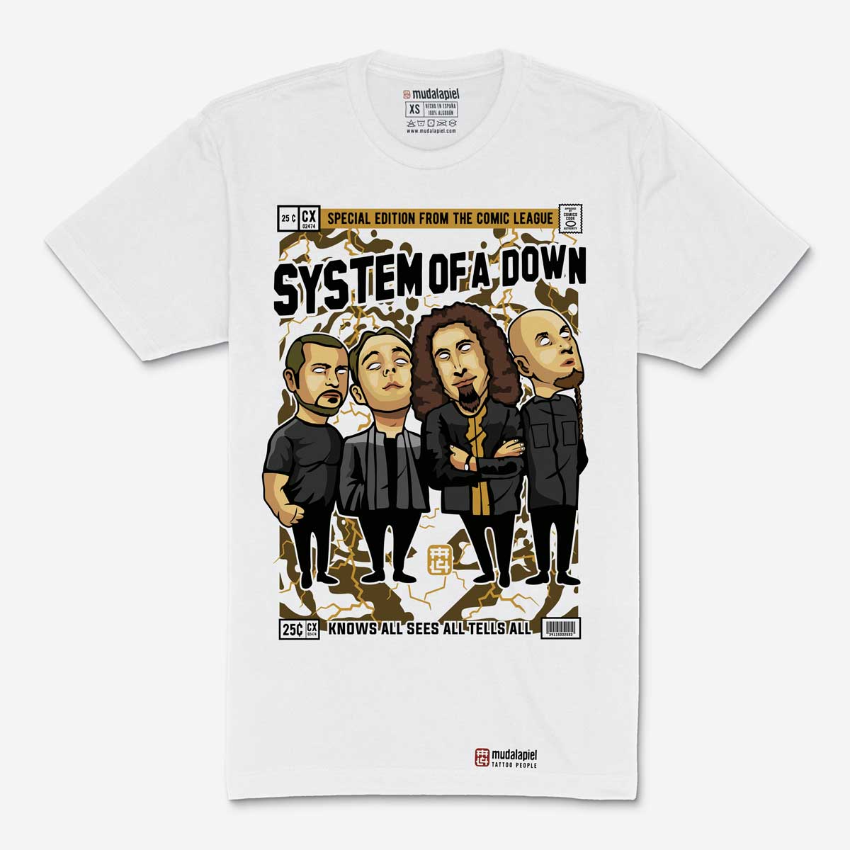 Camiseta SYSTEM OF A DOWN Tattoo Music