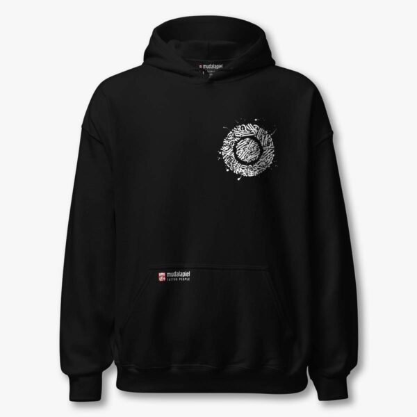 Sudadera Negra CRUZ URBANA Tattoo Unisex Espalda